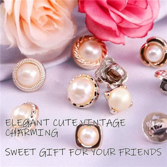 150 Piece Assorted Pearl Buttons Resin White Shank Button Come with Storage Case - Picture 6 of 7